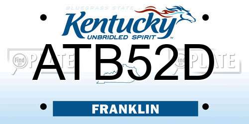 ATB52D Kentucky License Plate
