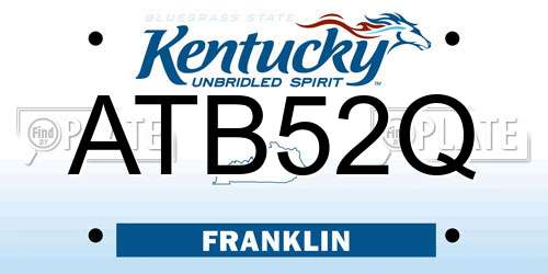 ATB52Q Kentucky License Plate