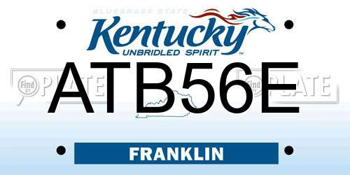 ATB56E Kentucky License Plate