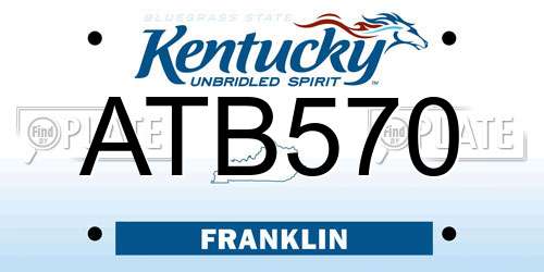 ATB570 Kentucky License Plate