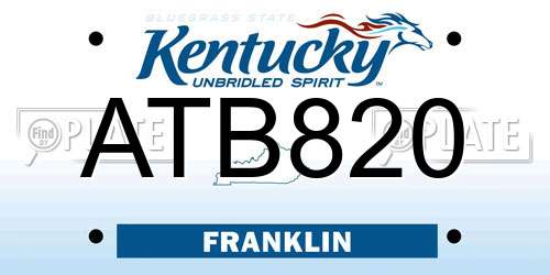 ATB820 Kentucky License Plate