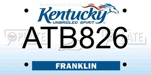 ATB826 Kentucky License Plate