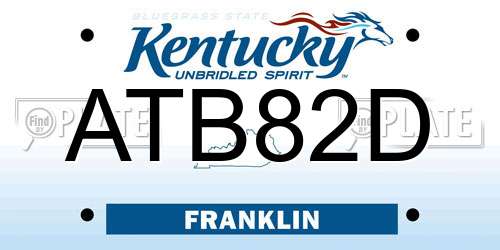 ATB82D Kentucky License Plate