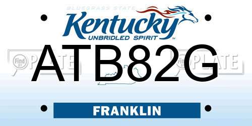 ATB82G Kentucky License Plate