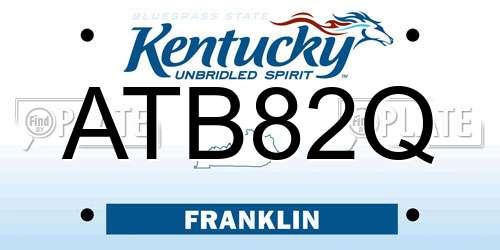 ATB82Q Kentucky License Plate