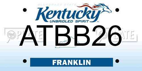 ATBB26 Kentucky License Plate