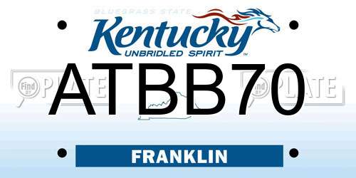 ATBB70 Kentucky License Plate