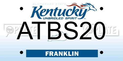 ATBS20 Kentucky License Plate