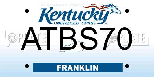 ATBS70 Kentucky License Plate