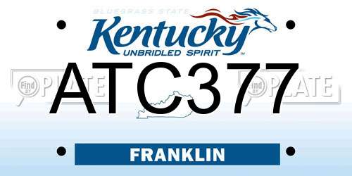 ATC377 Kentucky License Plate
