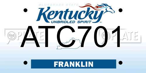ATC701 Kentucky License Plate