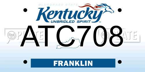 ATC708 Kentucky License Plate