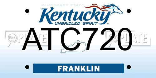 ATC720 Kentucky License Plate