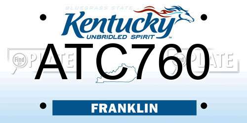 ATC760 Kentucky License Plate