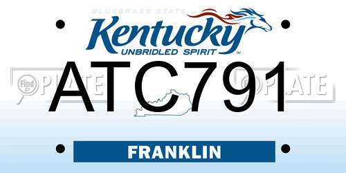 ATC791 Kentucky License Plate