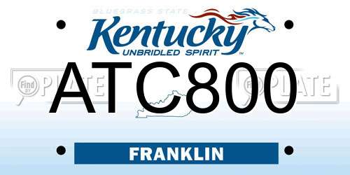 ATC800 Kentucky License Plate
