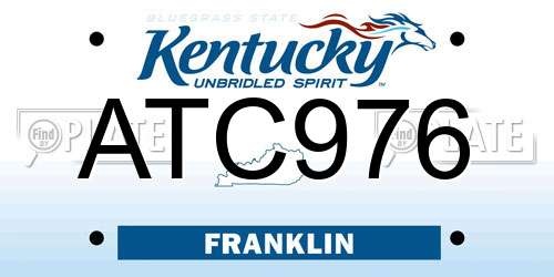 ATC976 Kentucky License Plate