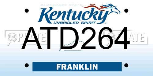ATD264 Kentucky License Plate