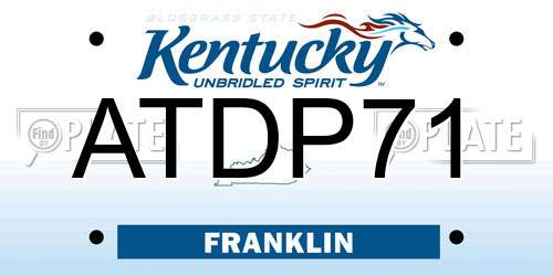 ATDP71 Kentucky License Plate