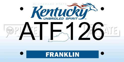 ATF126 Kentucky License Plate