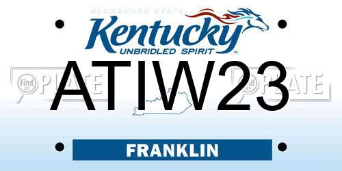 ATIW23 Kentucky License Plate