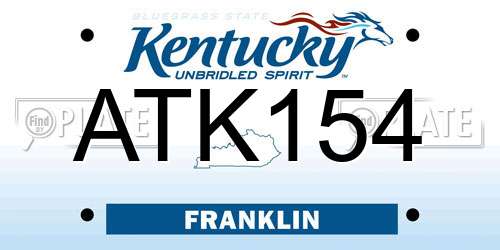 ATK154 Kentucky License Plate