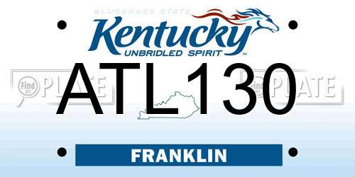 ATL130 Kentucky License Plate