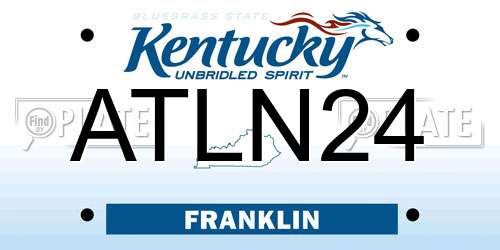 ATLN24 Kentucky License Plate