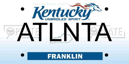 ATLNTA Kentucky License Plate