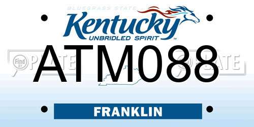 ATM088 Kentucky License Plate