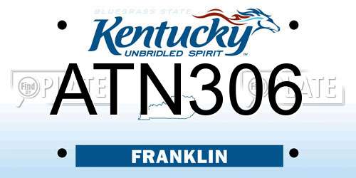 ATN306 Kentucky License Plate
