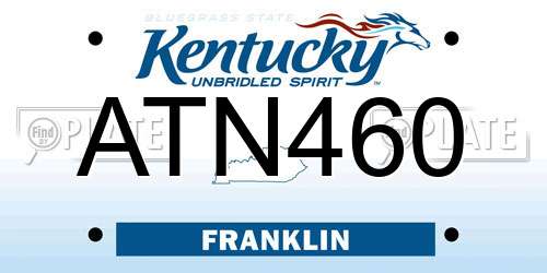 ATN460 Kentucky License Plate