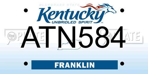 ATN584 Kentucky License Plate