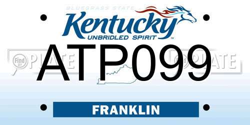 ATP099 Kentucky License Plate