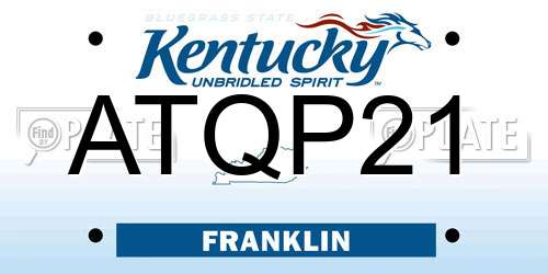 ATQP21 Kentucky License Plate
