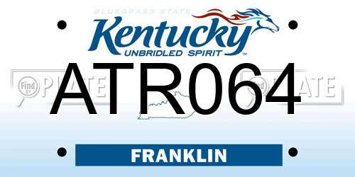 ATR064 Kentucky License Plate