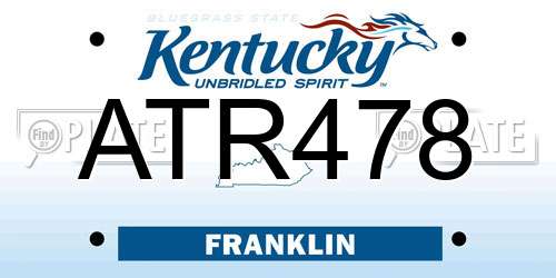 ATR478 Kentucky License Plate