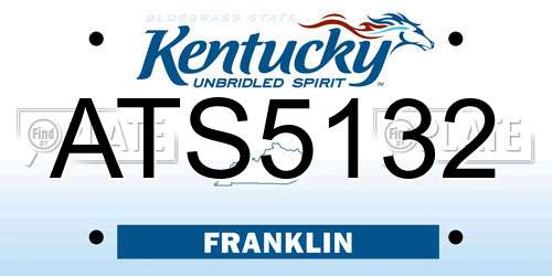 ATS5132 Kentucky License Plate
