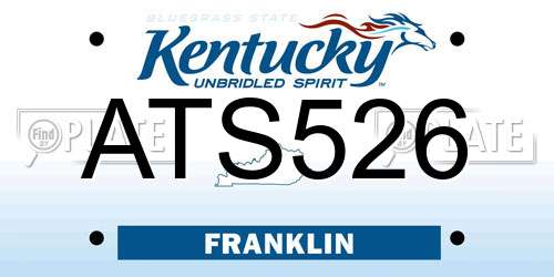 ATS526 Kentucky License Plate