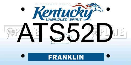 ATS52D Kentucky License Plate