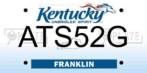 ATS52G Kentucky License Plate