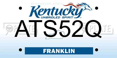 ATS52Q Kentucky License Plate