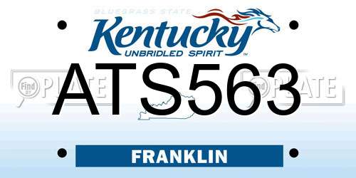 ATS563 Kentucky License Plate
