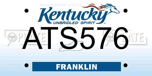 ATS576 Kentucky License Plate
