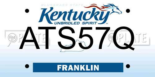 ATS57Q Kentucky License Plate
