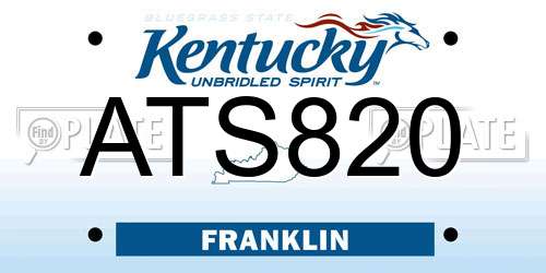 ATS820 Kentucky License Plate