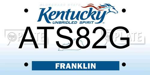 ATS82G Kentucky License Plate