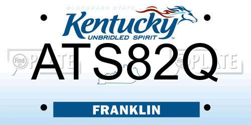 ATS82Q Kentucky License Plate