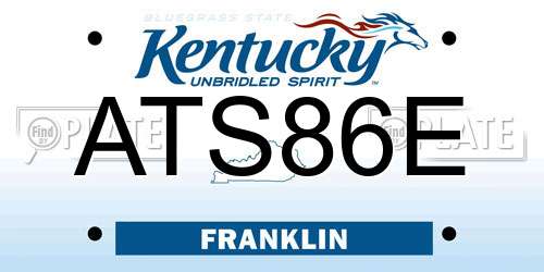 ATS86E Kentucky License Plate
