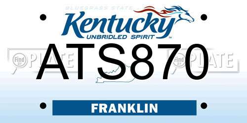 ATS870 Kentucky License Plate